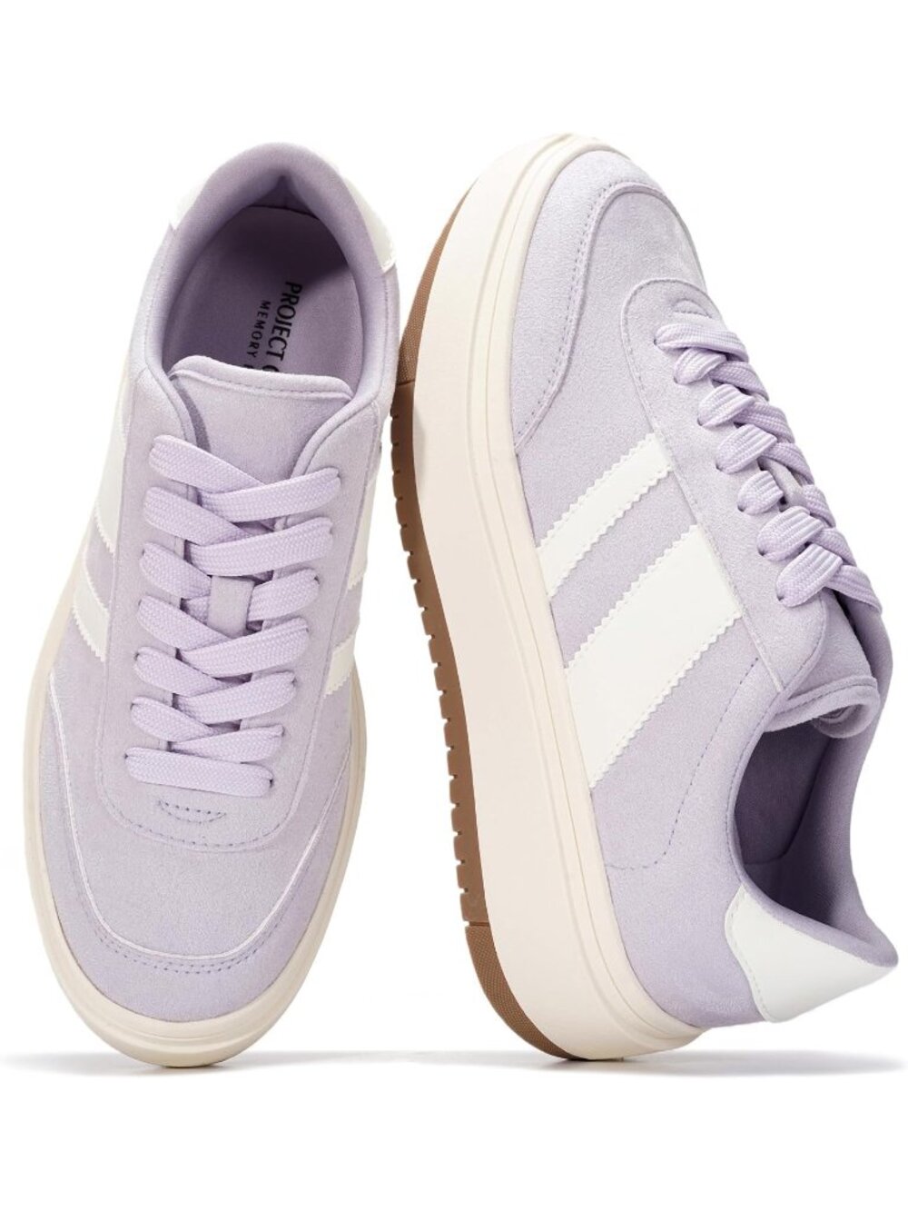 Project Cloud Women's Sweet Purple Memory Foam Insole Platform Sneaker Shoes